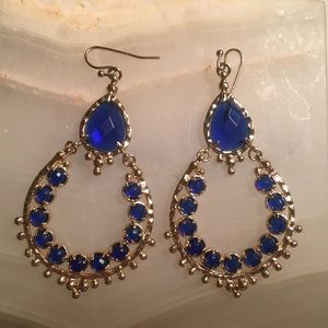 Kendra Scott Deep Blue Dangle Earrings